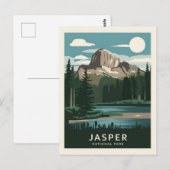 Jasper National Park Moonlight Briefkaart (Voorkant / Achterkant)