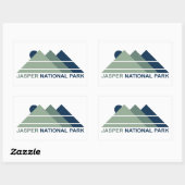 Jasper National Park Mountain Sun Rechthoekige Sticker (Vel)