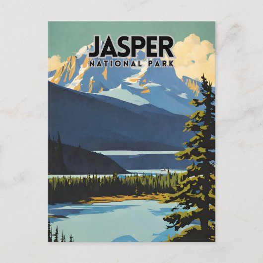 Jasper National Park Nostalgic Briefkaart (Voorkant)