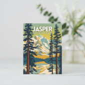Jasper National Park Nostalgische Reizen Briefkaart (Staand voorkant)