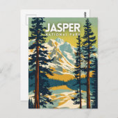 Jasper National Park Nostalgische Reizen Briefkaart (Voorkant / Achterkant)