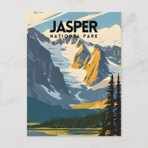 Jasper National Park Nostalgische Retro Travel Pos Briefkaart