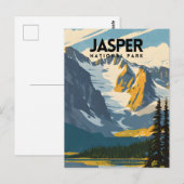 Jasper National Park Nostalgische Retro Travel Pos Briefkaart (Voorkant / Achterkant)