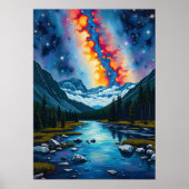 Jasper National Park - Over de Melkweg Poster (Voorkant)