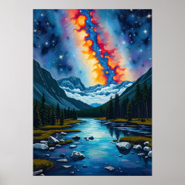 Jasper National Park - Over de Melkweg Poster