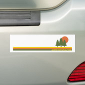 Jasper National Park Pine Trees Sun Bumpersticker (Op auto)