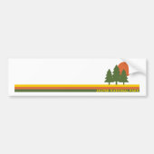 Jasper National Park Pine Trees Sun Bumpersticker (Voorkant)