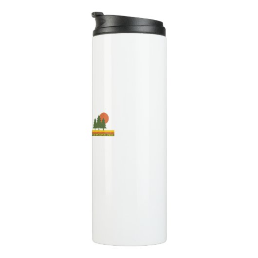 Jasper National Park Pine Trees Sun Thermosbeker (Geroteerd rechts)