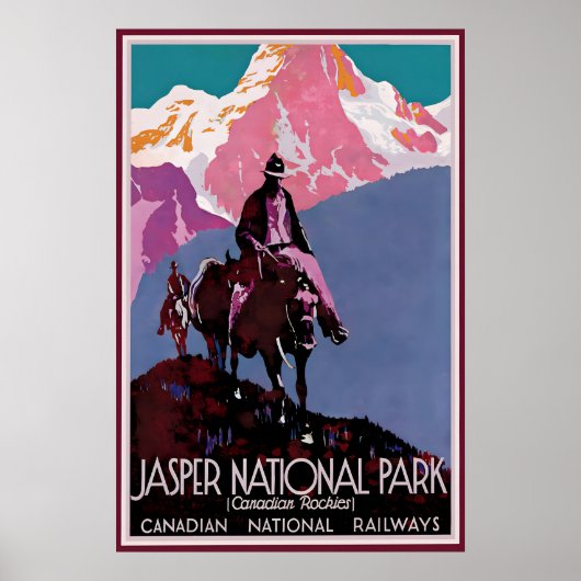 Jasper National Park Poster Canadese Rocky Mountai (Voorkant)