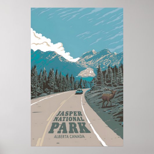 Jasper National Park Reisposter Poster (Voorkant)