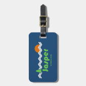 Jasper National Park Retro Bagagelabel (Voorkant verticaal)