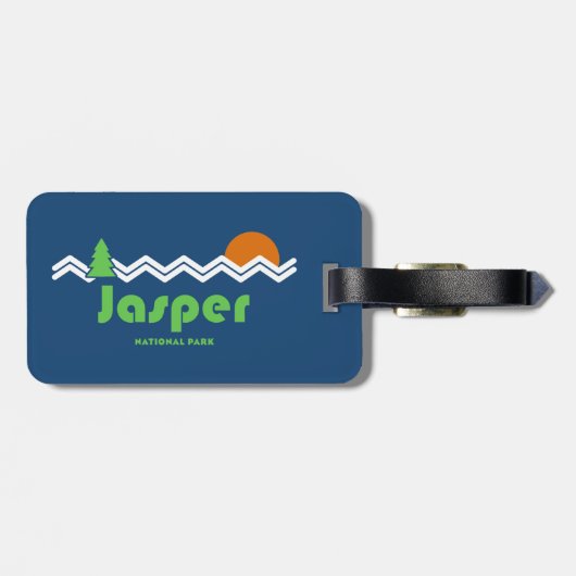Jasper National Park Retro Bagagelabel (Achterkant horizontaal)