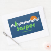 Jasper National Park Retro Rechthoekige Sticker (Envelop)