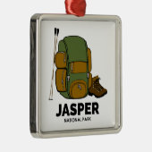 Jasper National Park-rugzak Metalen Ornament (Rechts)