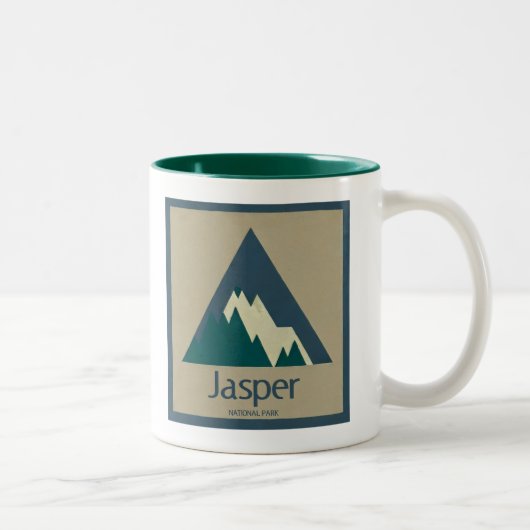 Jasper National Park Rustic Tweekleurige Koffiemok (Rechts)