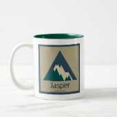 Jasper National Park Rustic Tweekleurige Koffiemok (Links)
