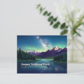 Jasper National Park 's nachts Canada Briefkaart (Staand voorkant)