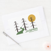 Jasper National Park Trail Rechthoekige Sticker (Envelop)