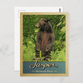 Jasper National Park Vintage Travel Beer Briefkaart (Voorkant / Achterkant)