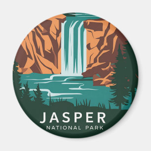 Jasper National Park Waterval Magneet