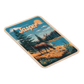 Jasper Nationla park alberta canada vintage gesche Magneet (Rechterzijde)