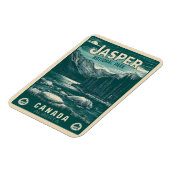Jasper Nationla park alberta canada vintage gesche Magneet (Linkerzijde)