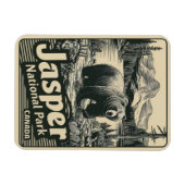 Jasper Nationla park alberta canada vintage gesche Magneet (Horizontaal)