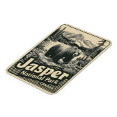 Jasper Nationla park alberta canada vintage gesche Magneet (Linkerzijde)