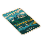 Jasper Nationla park alberta canada vintage gesche Magneet (Rechterzijde)