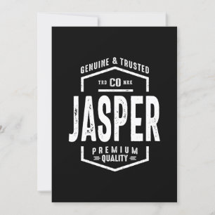 Jasper Personal Name Birthday Gift Kaart