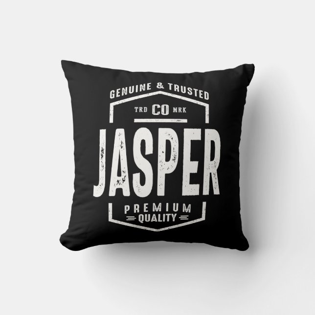 Jasper Personal Name Birthday Gift Kussen (Voorkant)