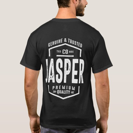 Jasper Personal Name Birthday Gift T-shirt (Achterkant)