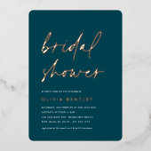 Jasper + Roos | Minimalistisch Vrijgezellenfeest s Folie Uitnodiging (Voorkant)