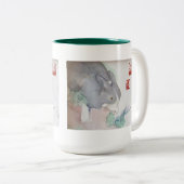 Jasper the Bunny Two-tone Mok - Green (Voorkant rechts)