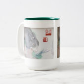 Jasper the Bunny Two-tone Mok - Green (Voorkant links)