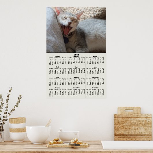 Jasper Yawning Kitten Poster 2011 kalender (Keuken)