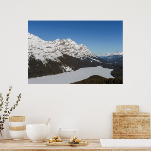 Jasper's Snowy Peyto Lake Poster (Keuken)