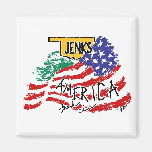 JATC magneet, vierkant Magneet (Voorkant)