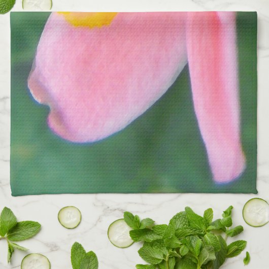 Jatropha Flower Closeup Theedoek (Gevouwen)