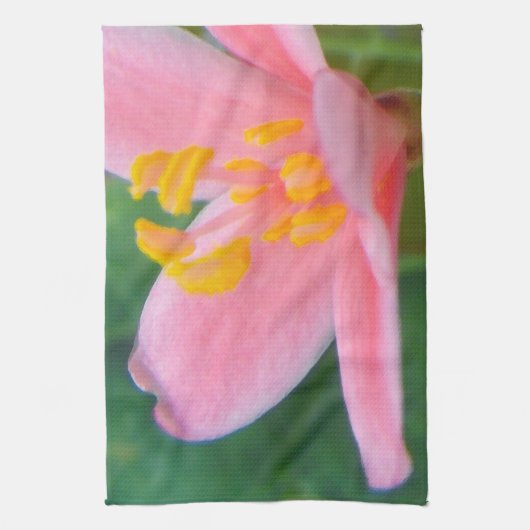 Jatropha Flower Closeup Theedoek (Verticaal)