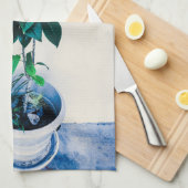 Jatropha-Plant in natuurlijk groen Theedoek (Quarter Fold)