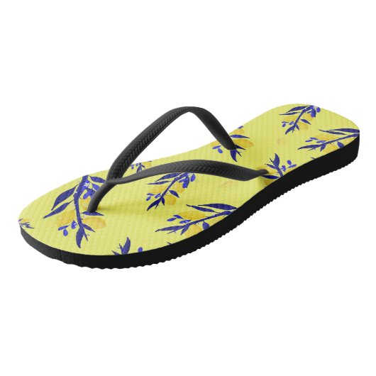 Jaune citron teenslippers (Schuin)
