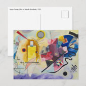 Jaune, Rouge, Blauw van Wassily Kandinsky Briefkaart (Voorkant / Achterkant)