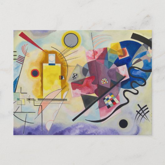 Jaune, Rouge, Blauw van Wassily Kandinsky Briefkaart (Voorkant)