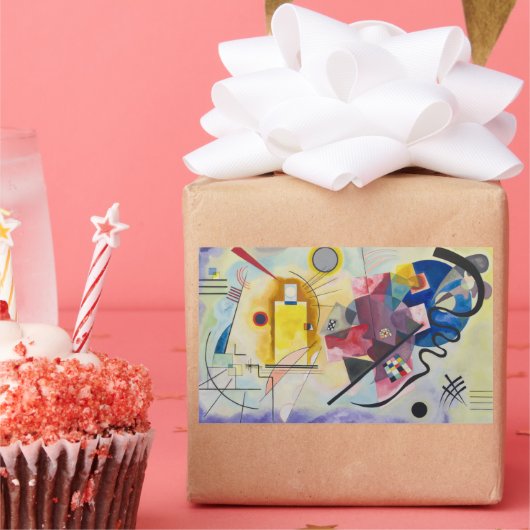 Jaune, Rouge, Blauw van Wassily Kandinsky Rechthoekige Sticker (Feest)