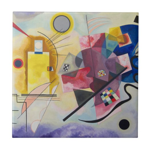 Jaune, Rouge, Blauw van Wassily Kandinsky Tegeltje (Voorkant)