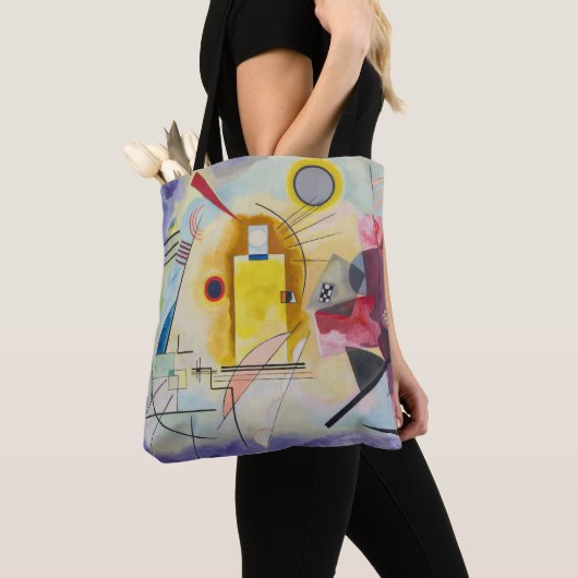 Jaune, Rouge, Blauw van Wassily Kandinsky Tote Bag (Dichtbij)