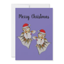 Jaunty Santa Hat Goldfish kerstkaart