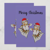 Jaunty Santa Hat Goldfish kerstkaart Kaart (Voorkant / Achterkant)