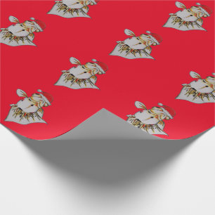 Jaunty Santa Hat Goldfish kerstwerkpapier Cadeaupapier